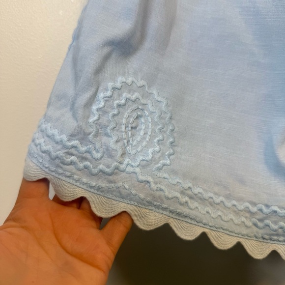 J. Marie Collection Ryan Baby Blue Embroidered Flutter Sleeve Sun Dress Size XS - Picture 2 of 10